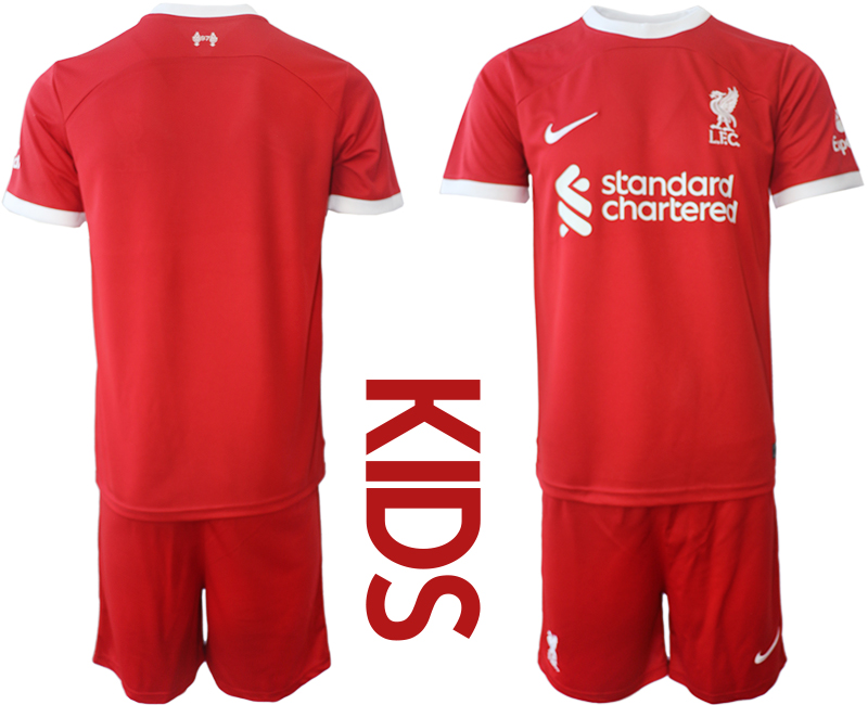 Youth 2023-2024 Club Liverpool home soccer jersey